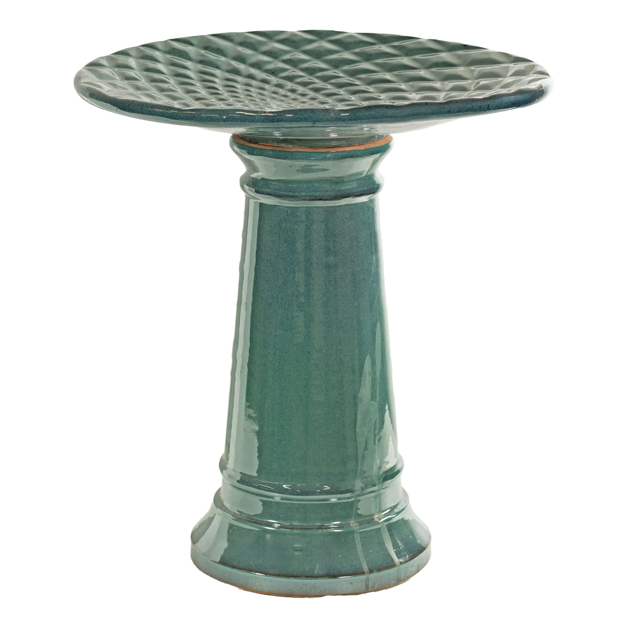 Sunnydaze Decor, Rennes Turquoise Bird Bath - 22.5in. H, Model# VBD-578